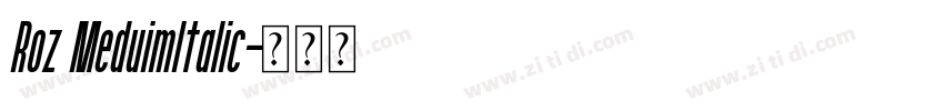 Roz MeduimItalic字体转换